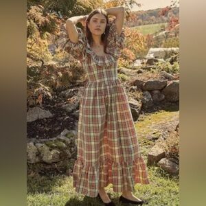 Christmas plaid silk taffeta dress